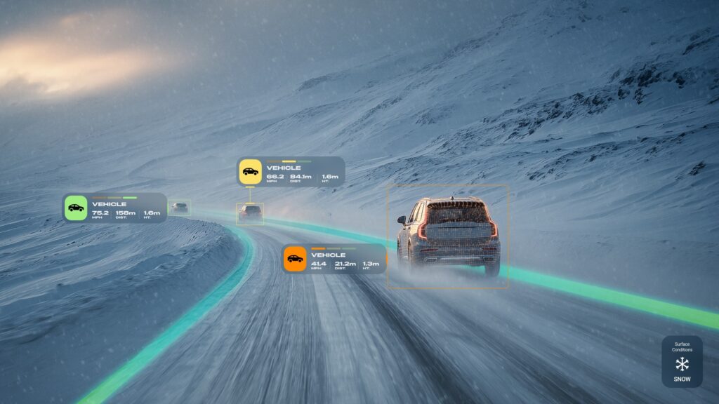 Teradar claimed that its system can provide high-resolution sensing in snowy conditions such as this.