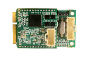 The PCI Express Mini Card, part of the mPCIe-DAAI16-8F Family.