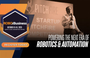 A promotional image for RoboBusiness.